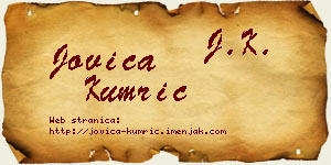 Jovica Kumrić vizit kartica